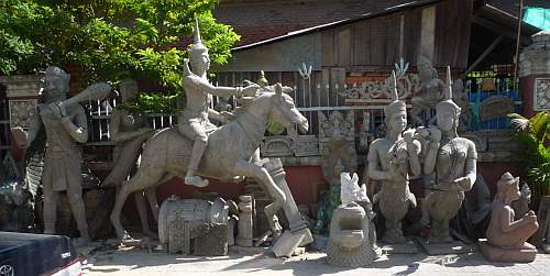 Concrete decorative statues